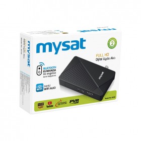 Mysat M1-W Bluetooth Kumanda, Dahili Wifi Full HD Dijital Uydu Alıcısı